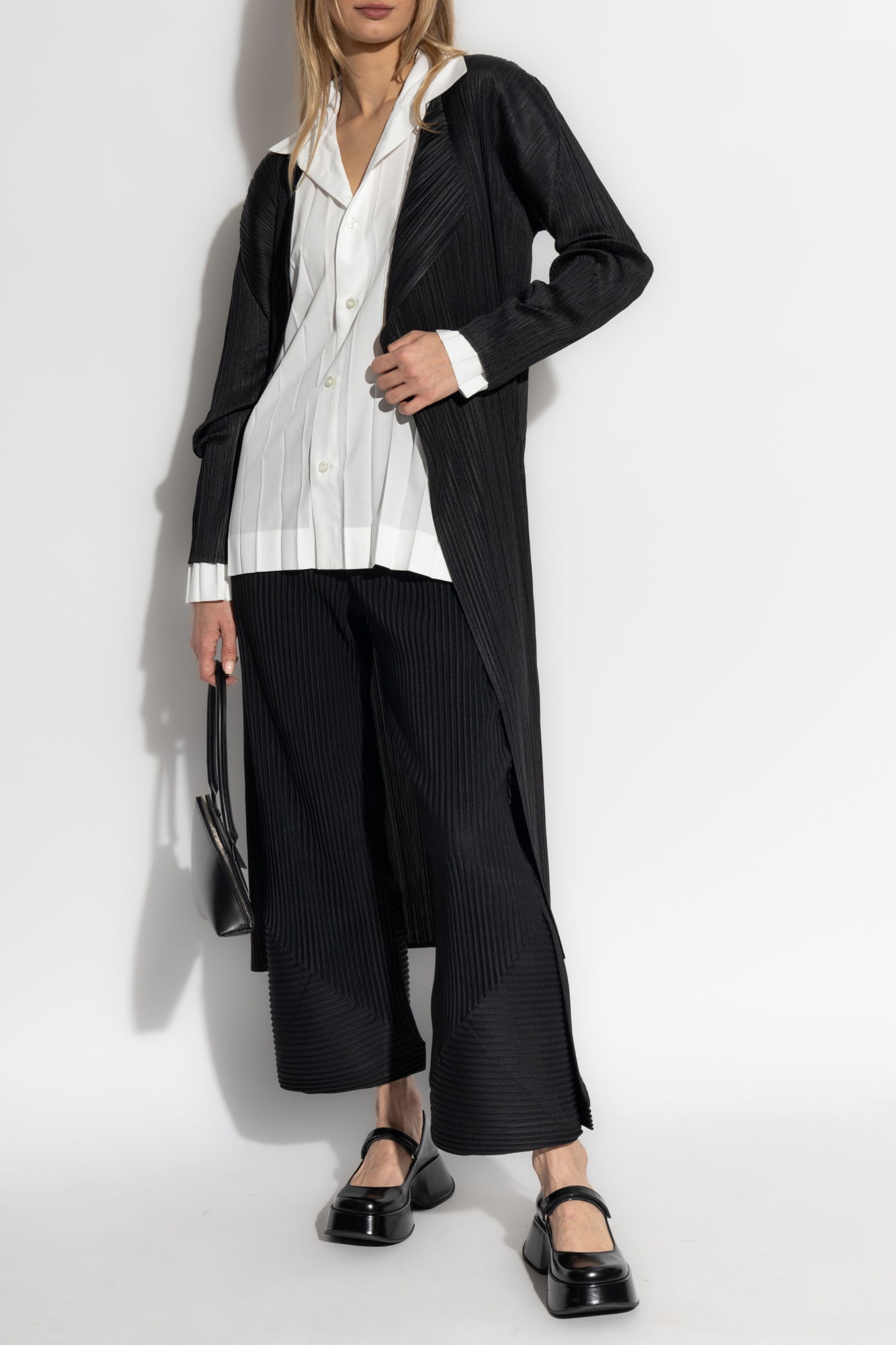 ジャケット・アウター Pleats Please Issey Miyake Long Coat 0400019897219_BLACK?wid=600&